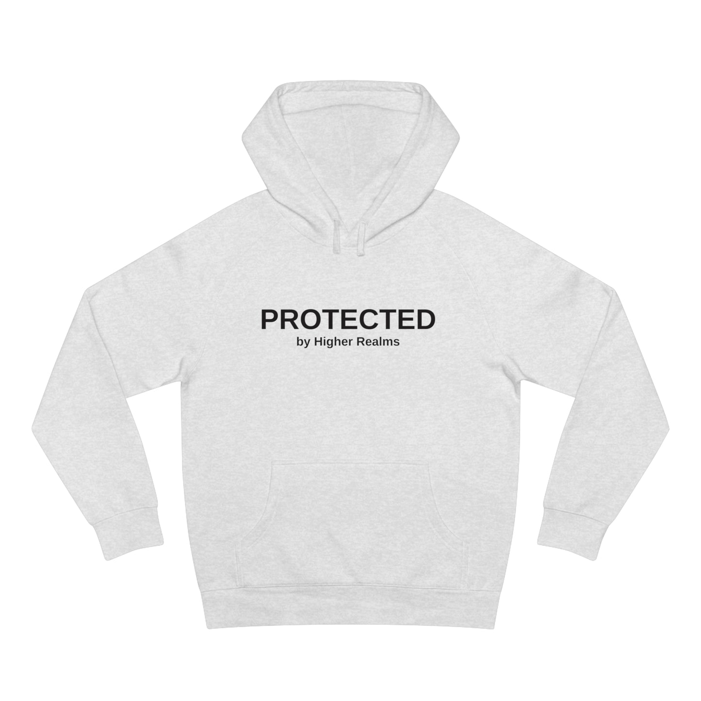 Unisex Protected by Higher Realms Hoodie (black writing)