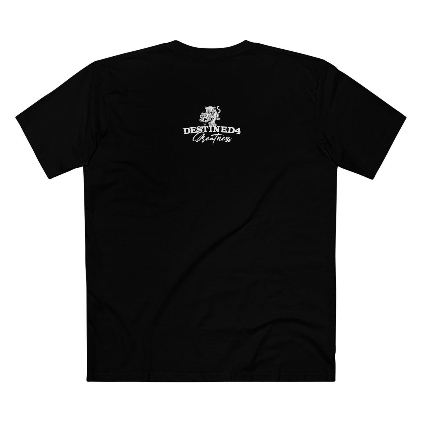 Unisex Adult Tee - 'DESTINED4 Greatness' Blk-Red-Wht