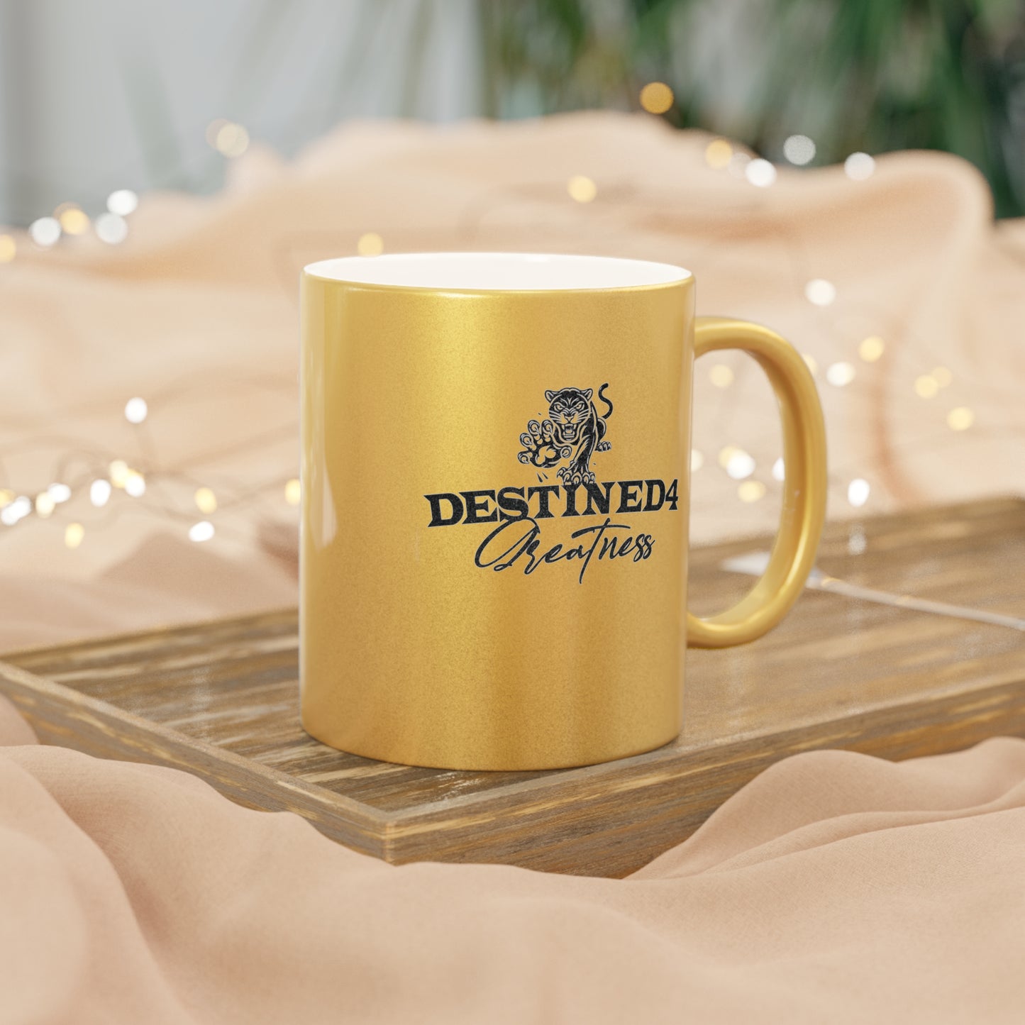 Destined 4 Greatness Metallic Mug (Silver\Gold)