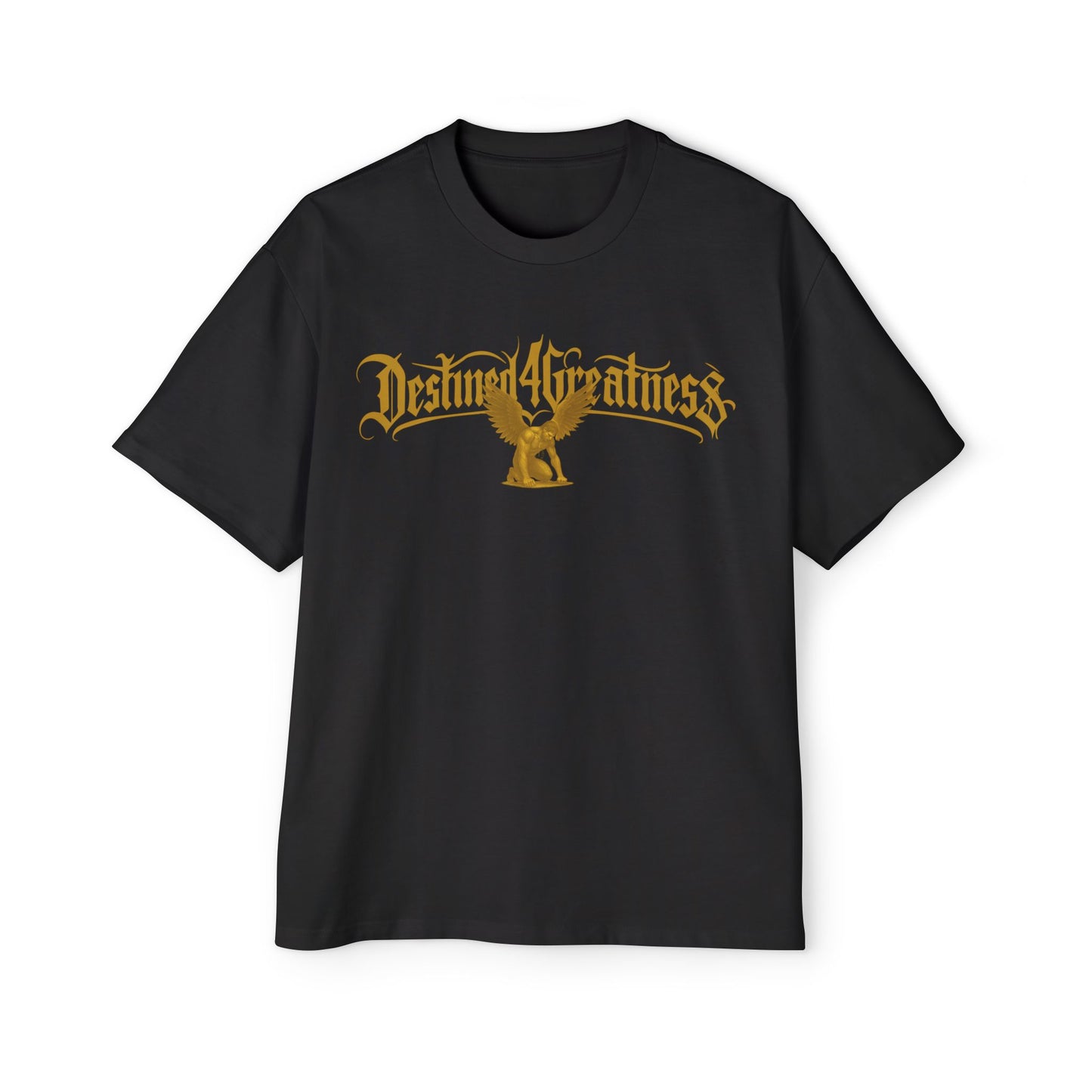 Destined 4 Greatness Eagle Graphic Tee — Men's Oversized White Shirt