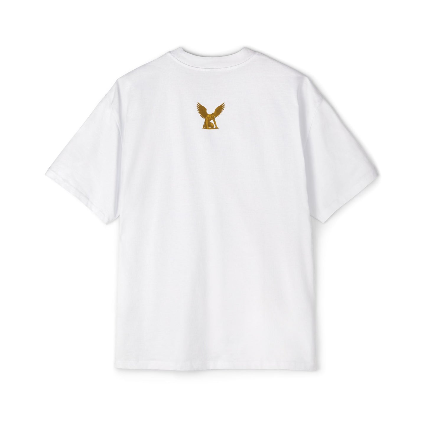Destined 4 Greatness Eagle Graphic Tee — Men's Oversized White Shirt