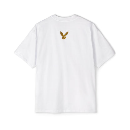 Destined 4 Greatness Eagle Graphic Tee — Men's Oversized White Shirt