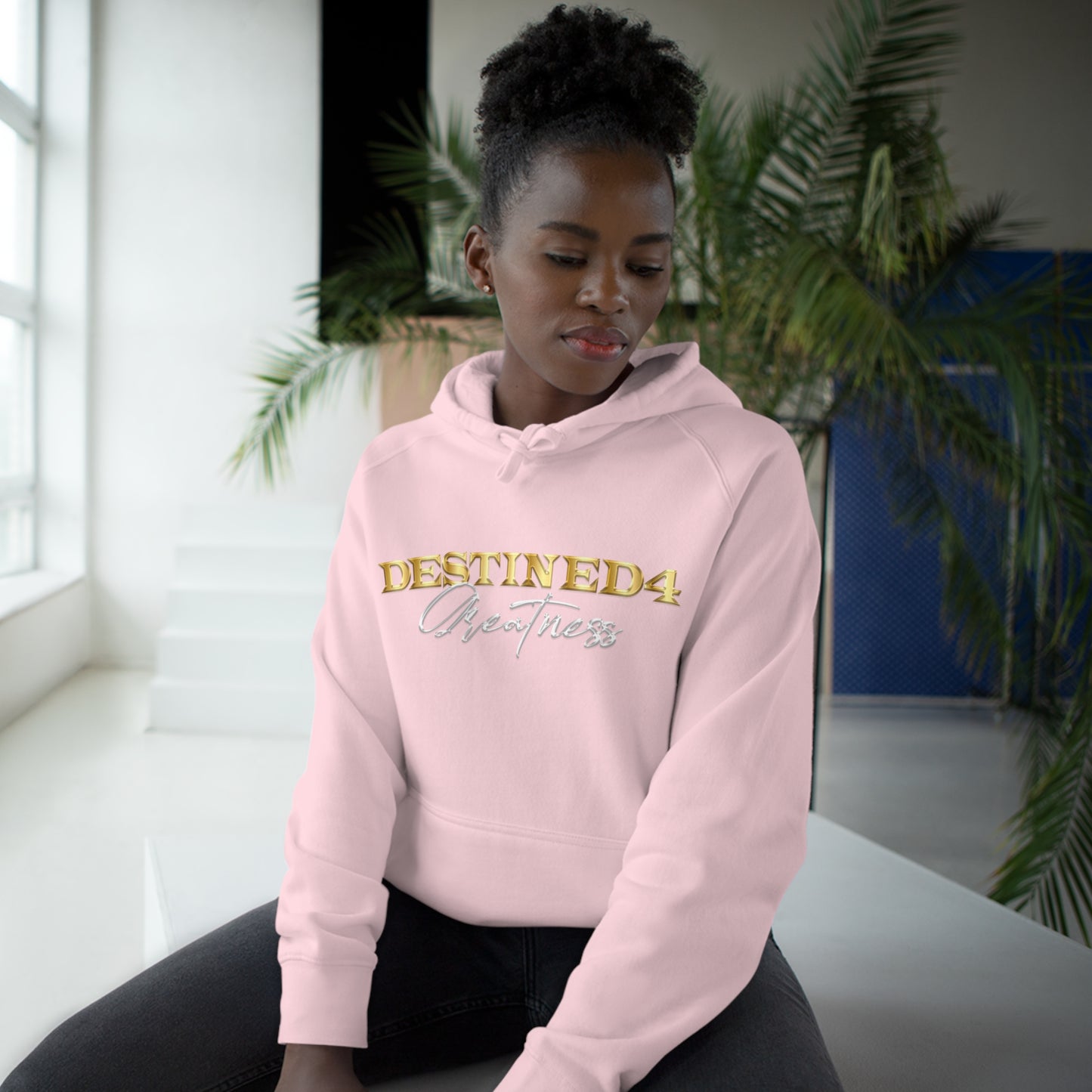 Unisex Destined 4 Greatness Hoodie (wht-gld)