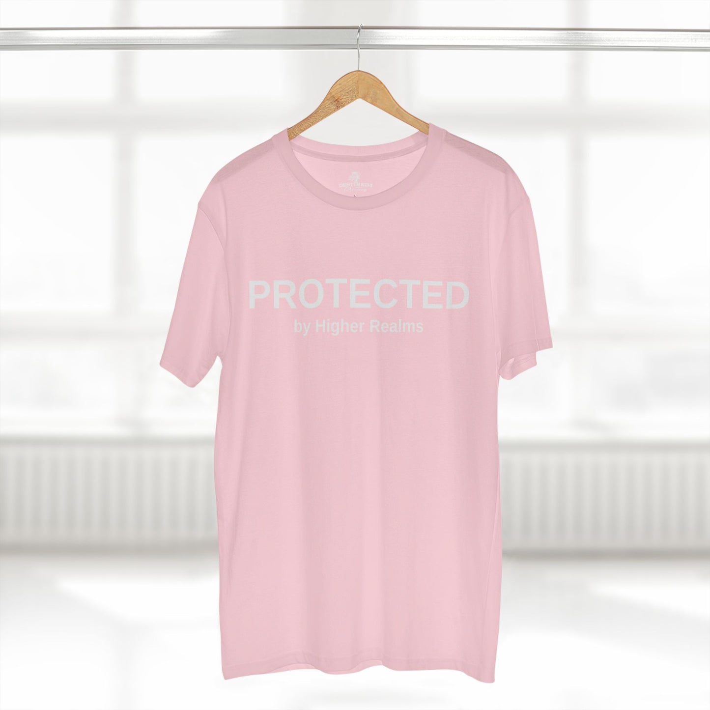 Unisex Protected by Higher Realms T-Shirt (Wht)