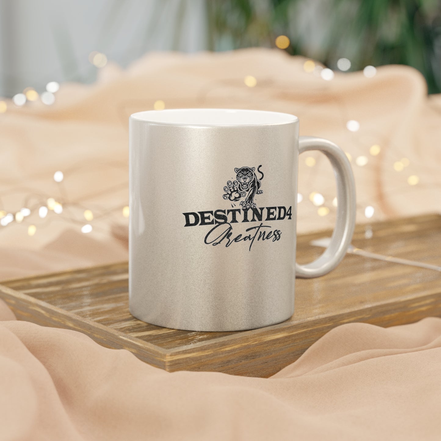 Destined 4 Greatness Metallic Mug (Silver\Gold)