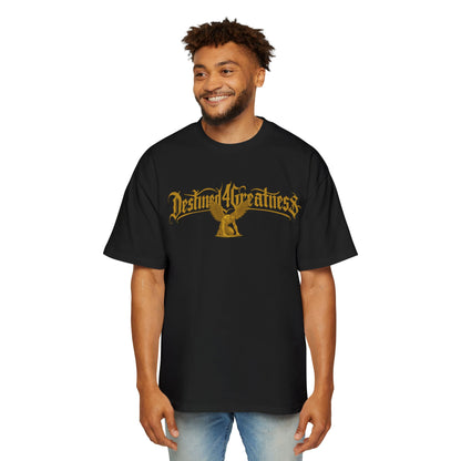 Destined 4 Greatness Eagle Graphic Tee — Men's Oversized White Shirt