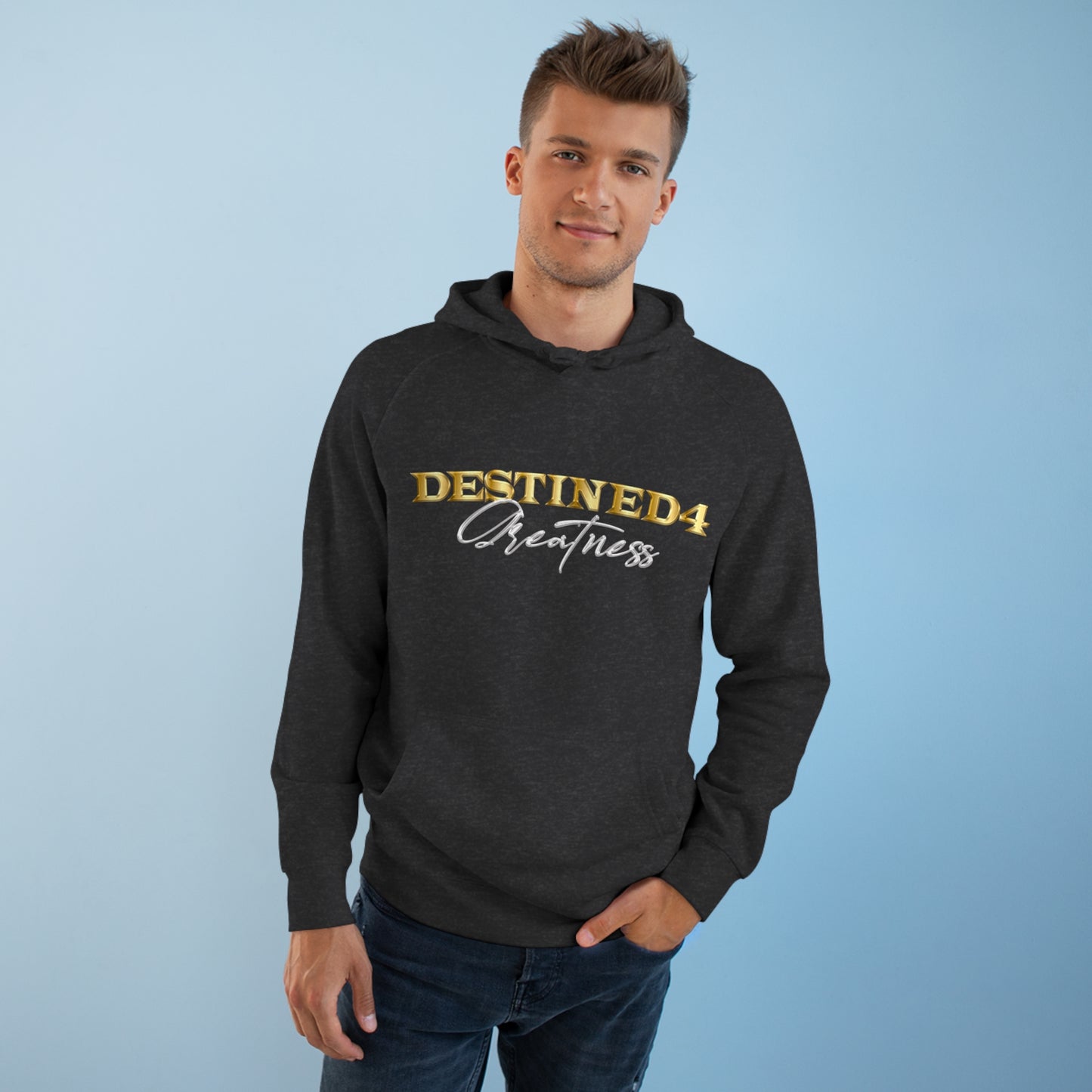 Unisex Destined 4 Greatness Hoodie (wht-gld)