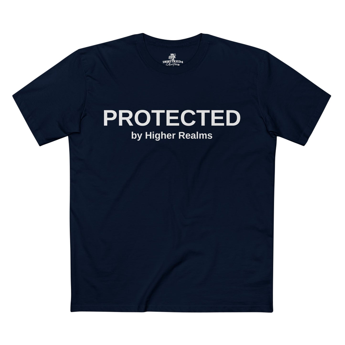 Unisex Protected by Higher Realms T-Shirt (Wht)