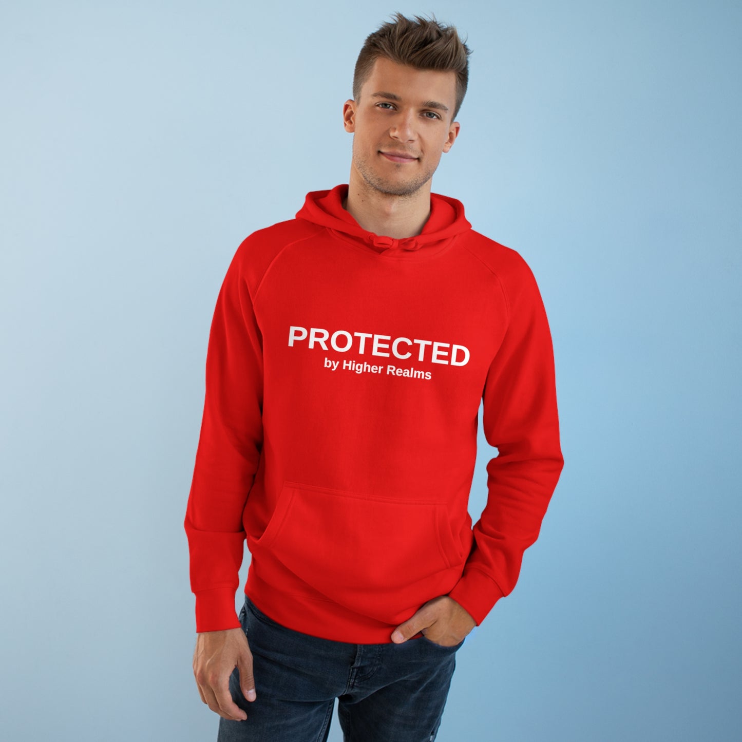 Unisex Protected by Higher Realms Hoodie (white)