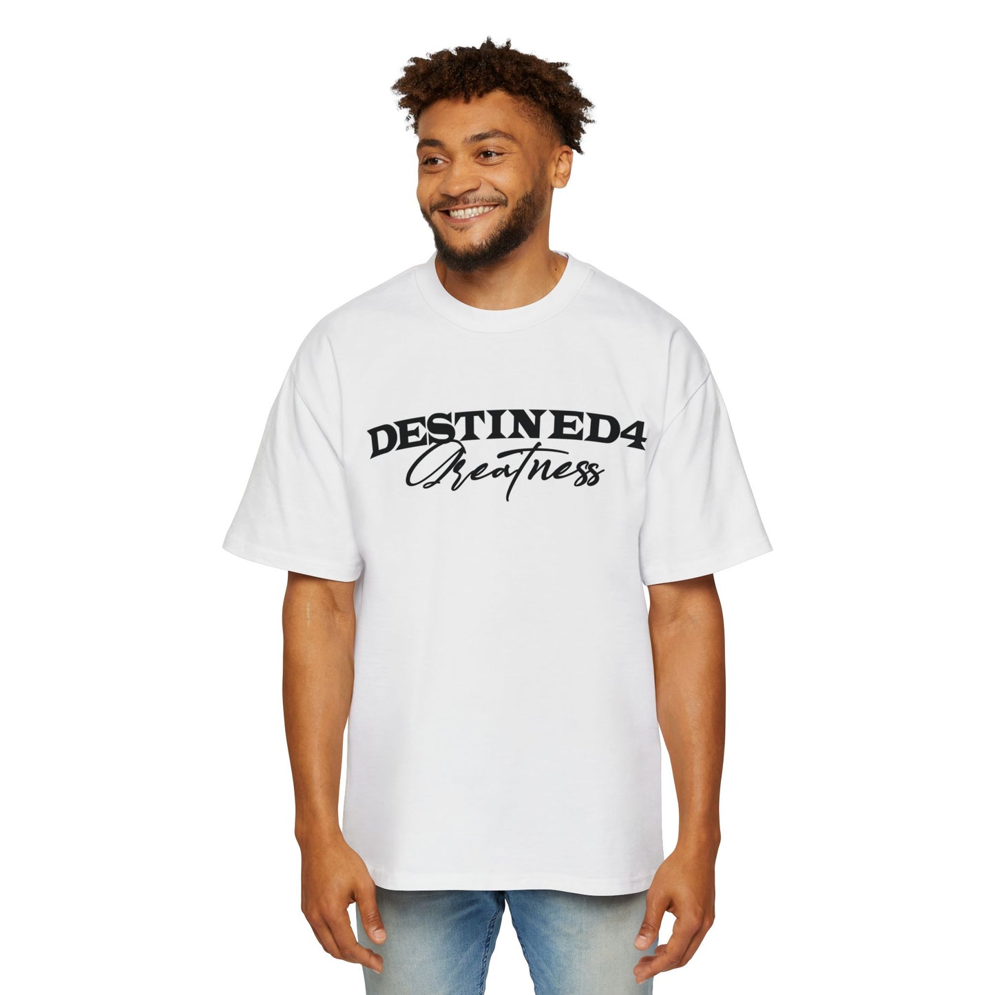 Unisex Heavy Oversized Destined 4 Greatness T-Shirt (blk)