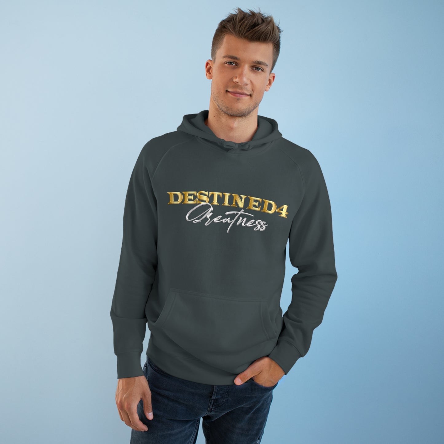 Unisex Destined 4 Greatness Hoodie (wht-gld)