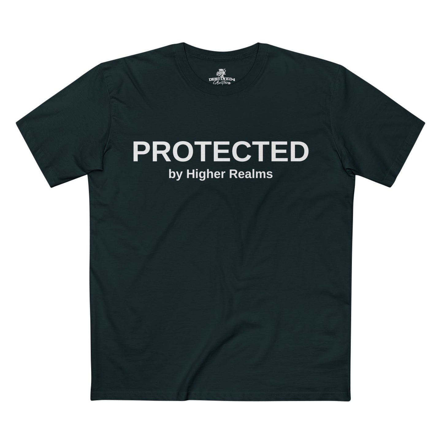 Unisex Protected by Higher Realms T-Shirt (Wht)