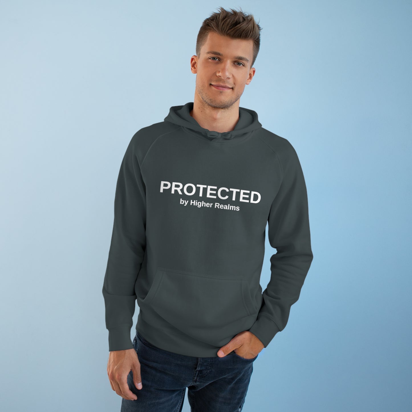 Unisex Protected by Higher Realms Hoodie (white)