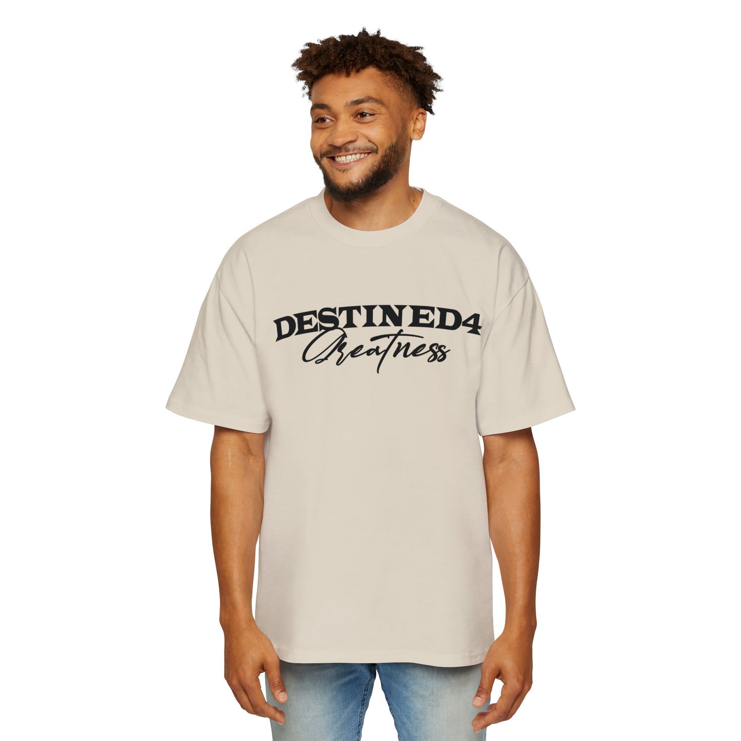 Unisex Heavy Oversized Destined 4 Greatness T-Shirt (blk)