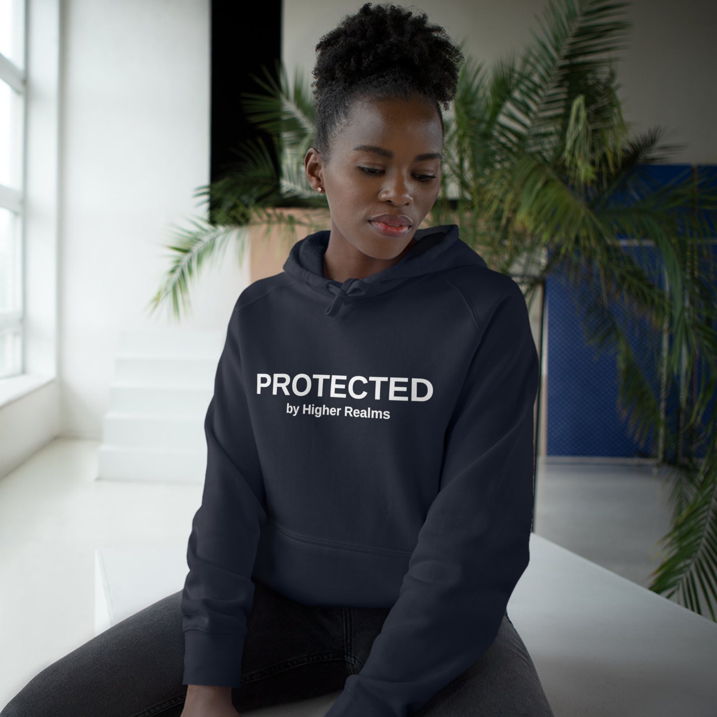 Unisex Protected by Higher Realms Hoodie (white)