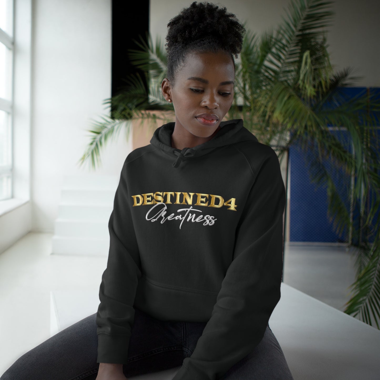 Unisex Destined 4 Greatness Hoodie (wht-gld)