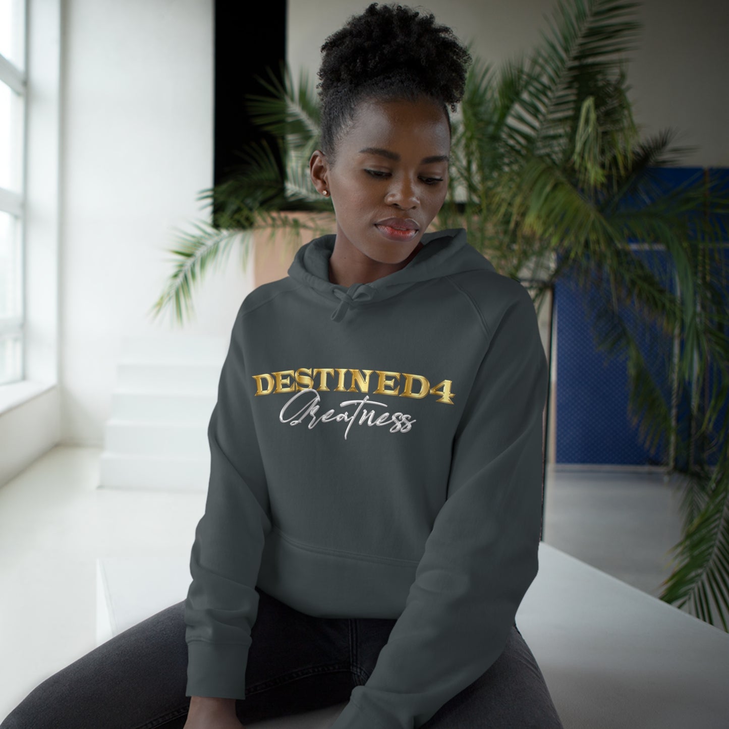 Unisex Destined 4 Greatness Hoodie (wht-gld)