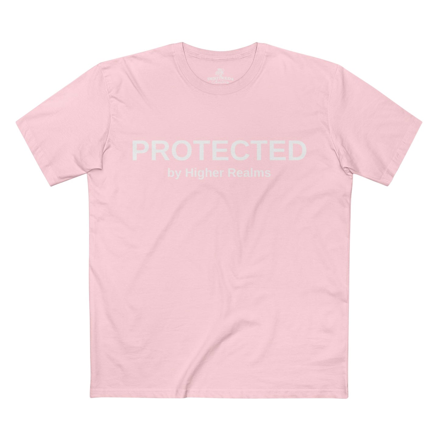 Unisex Protected by Higher Realms T-Shirt (Wht)