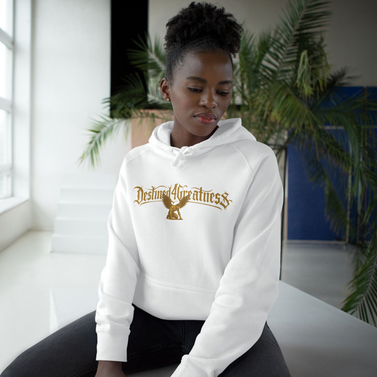 Destined for Greatness Hoodie — Gold Eagle Graphic Pullover