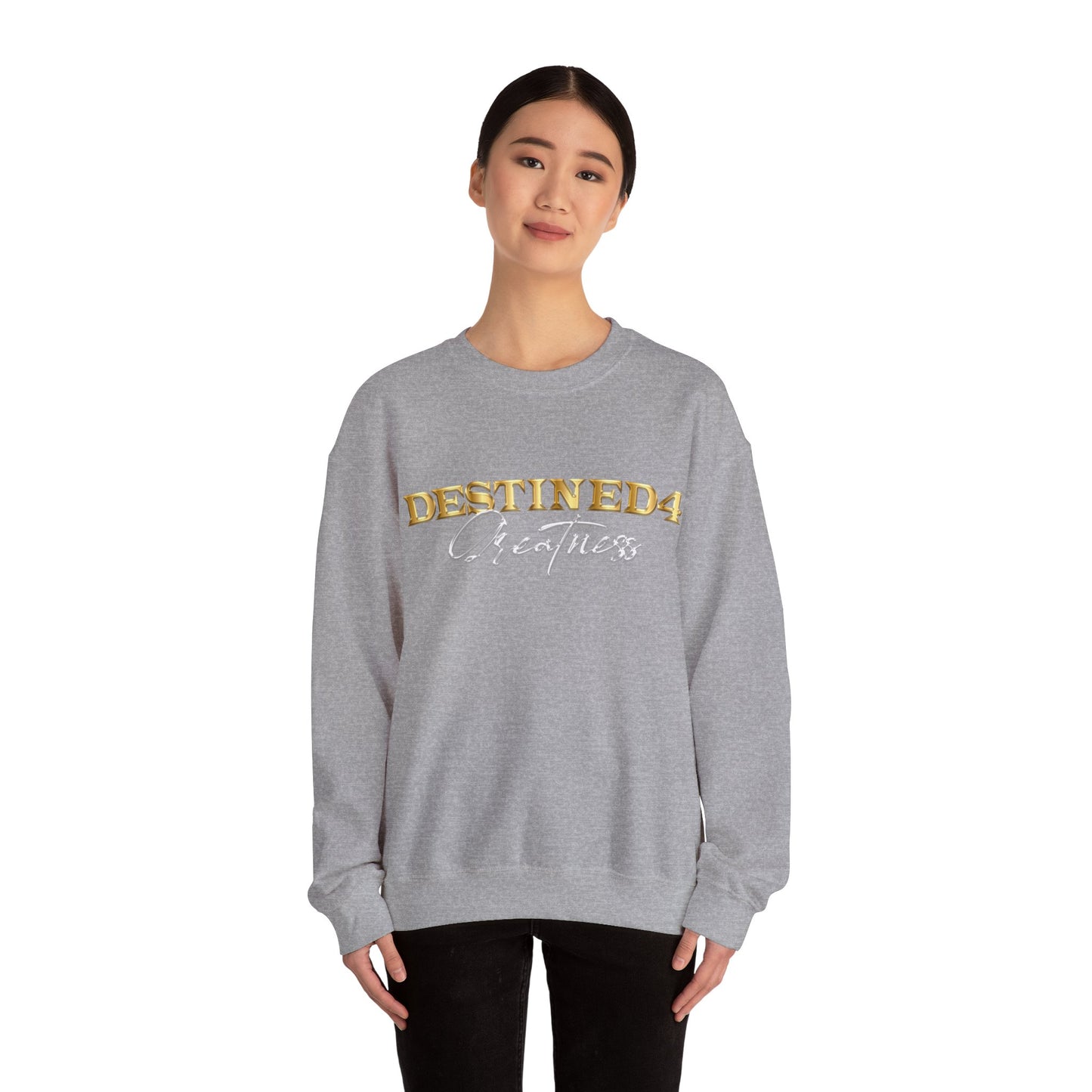 Unisex Destined 4 Greatness Sweatshirt (wht-gld)