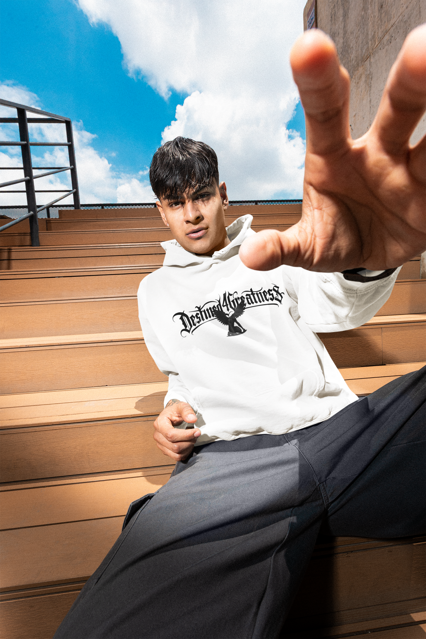 Destined4Greatness Eagle Hoodie — Motivational Streetwear Pullover