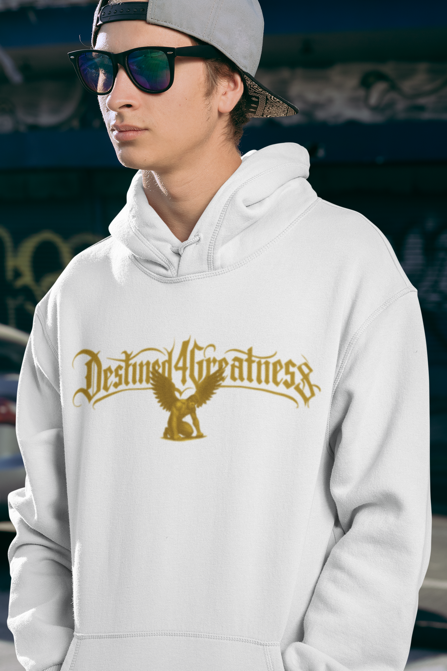 Destined for Greatness Hoodie — Gold Eagle Graphic Pullover